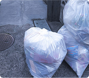 写真：家庭ゴミの定期回収